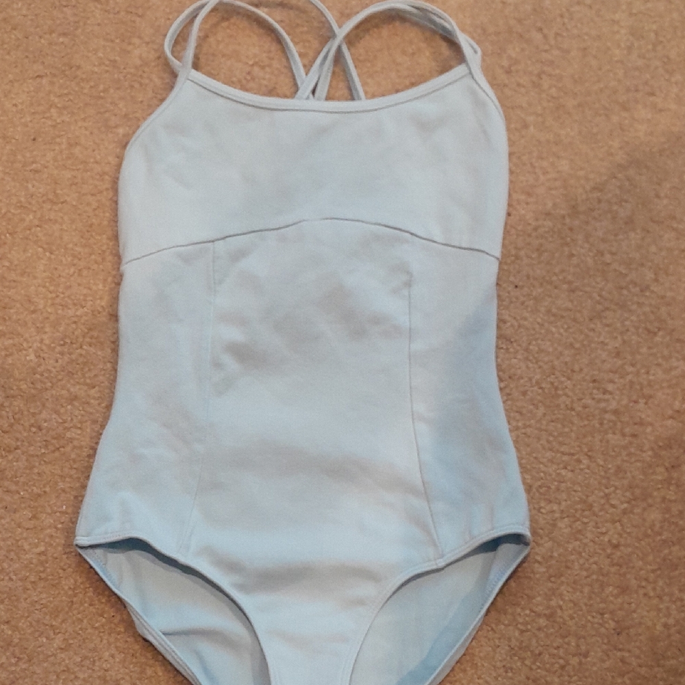 Bloch Girls Size 12 Pale Blue Double-Strap Leotard